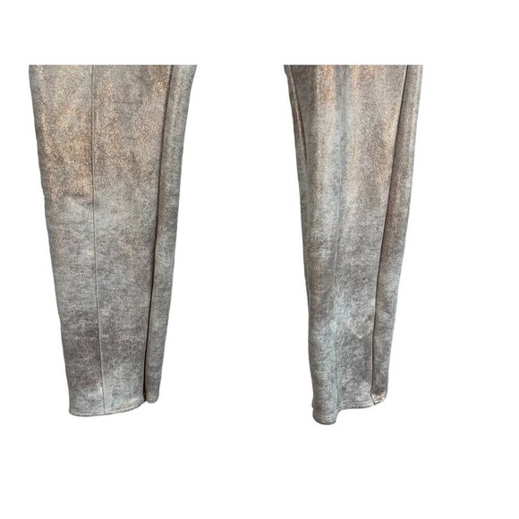 Anthropologie Pant Women 32 Gold Metallic Pull On Ankle Shimmer Boho Festival - Picture 6 of 14